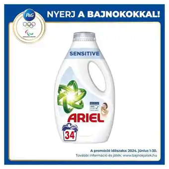 Rossmann Ariel sensitive skin clean & fresh folyékony mosószer, 34 mosáshoz - 1700 ml ajánlat