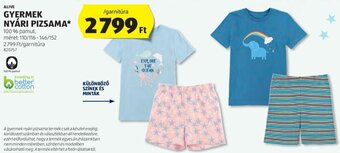 ALDI Alive Gyermek nyári pizsama 1 garnitúra ajánlat