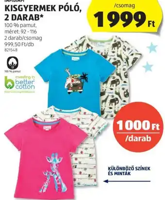 Impidimpi Kisgyermek póló 2 db