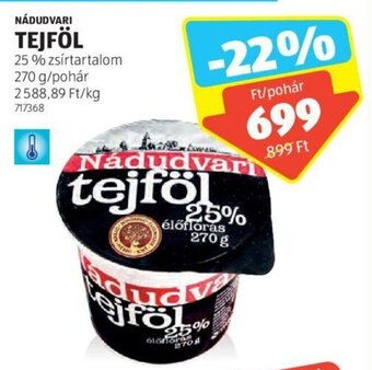ALDI Nádudvari Tejföl 270 g ajánlat