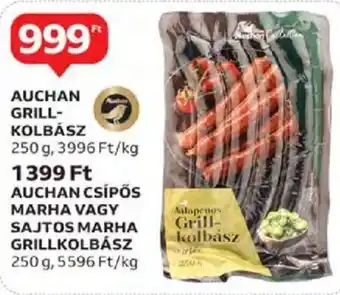 Auchan Auchan grill- kolbász 250 g ajánlat