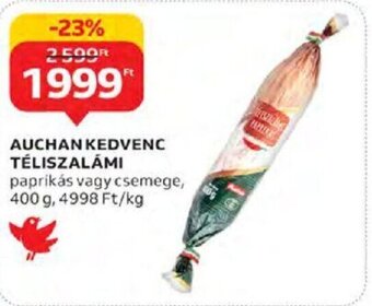 Auchan Auchan kedvenc téliszalámi 400 g ajánlat