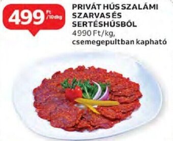 Auchan Privát Hús szalámi szarvas és sertéshúsból 10 dkg ajánlat