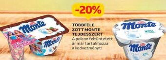 Auchan Többféle Zott monte tejdesszert ajánlat