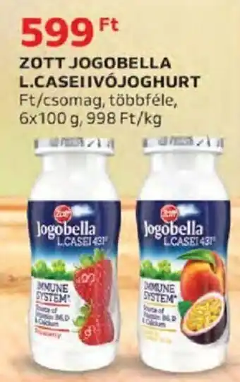 Auchan Zott Jogobella l.casei ivójoghurt 6 x 100 g ajánlat