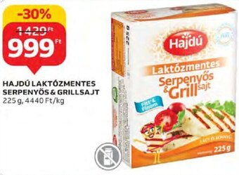Auchan Hajdú Laktózmentes serpenyős & grillsajt 225 g ajánlat