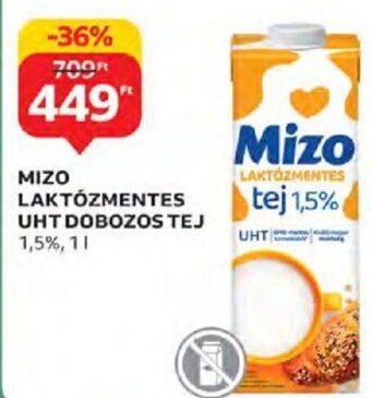 Auchan Mizo Laktózmentes uht dobozos tej 1 l ajánlat