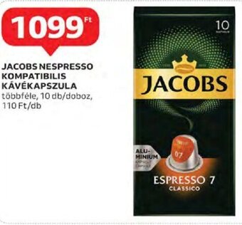 Auchan Jacobs Nespresso kompatibilis kávékapszula 10 db ajánlat