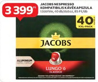 Auchan Jacobs Nespresso kompatibilis kávékapszula 40 db ajánlat