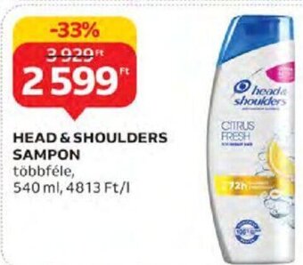 Auchan Head & Shoulders Sampon 540 ml ajánlat