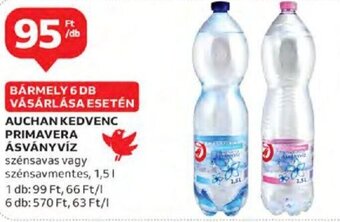 Auchan Auchan kedvenc primavera ásványvíz 1,5 l ajánlat