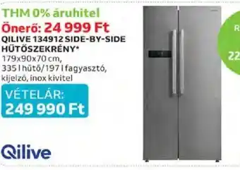 Auchan Qilive Side-by-side hűtőszekrény 1 db ajánlat