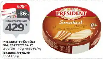 Auchan Président Füstölt ömlesztett sajt 140 g ajánlat