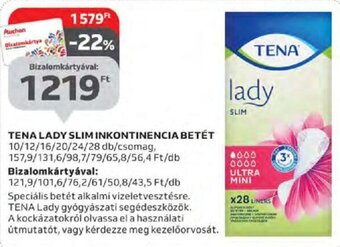 Tena Lady slim inkontinencia betét 10 - 28 db
