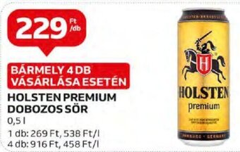Holsten premium dobozos sör 0,5 l