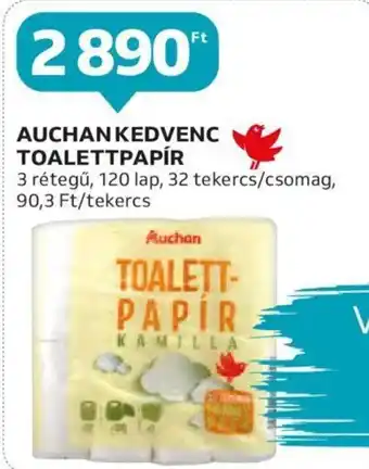 Auchan Auchan kedvenc toalettpapír 120 lap ajánlat