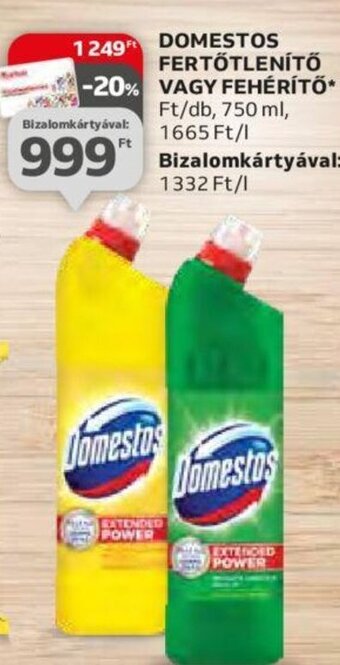 Auchan Domestos Fertőtlenítő vagy fehérítő 750 ml ajánlat