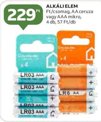 Auchan Alkáli elem 4 db ajánlat