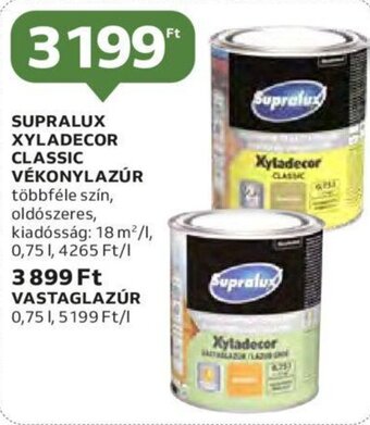 Auchan Supralux Xyladecor classic vékonylazúr 0,75 l ajánlat