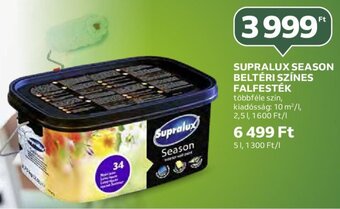 Supralux Season beltéri színes falfesték 2,5 l