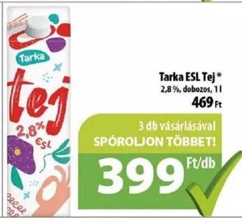 Coop Tarka esl tej 1 l ajánlat