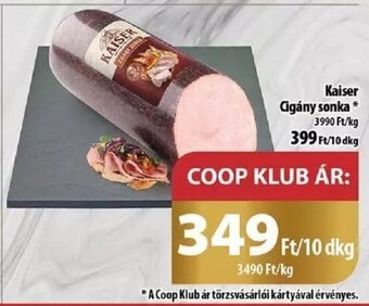 Coop Kaiser Cigány sonka 10 dkg ajánlat