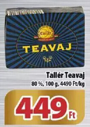 Coop Tallér Teavaj 100 g ajánlat