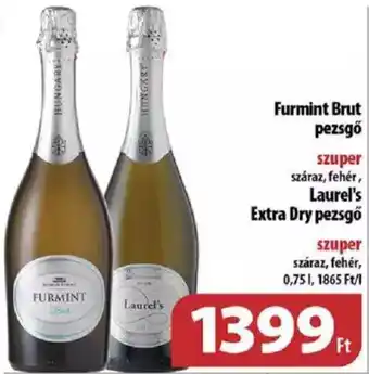 Coop Furmint Brut pezsgő / Laurel's extra dry pezsgő 0,75 l ajánlat