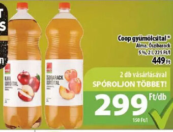 Coop Coop gyümölcsital 2 l ajánlat