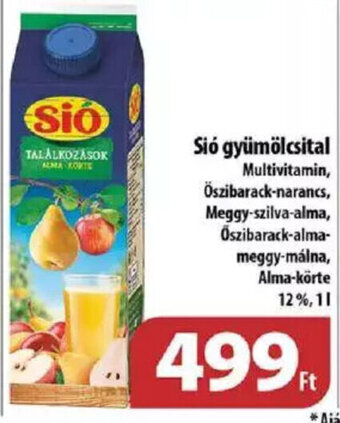 Coop Sió gyümölcsital 1 l ajánlat