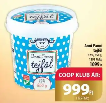 Coop Anni Panni tejföl 850 g ajánlat