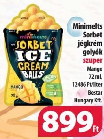 Coop Minimelts Sorbet jégkrém golyók 72 ml ajánlat