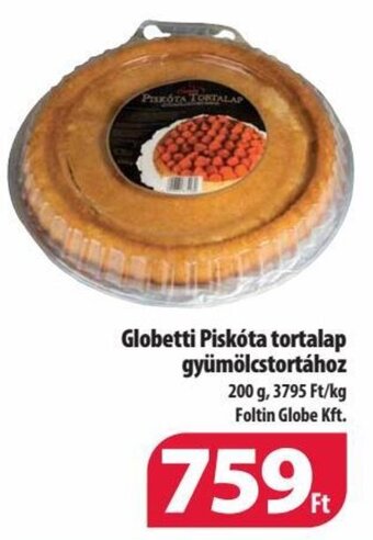 Coop Globetti Piskóta tortalap gyümölcstortához 200 g ajánlat