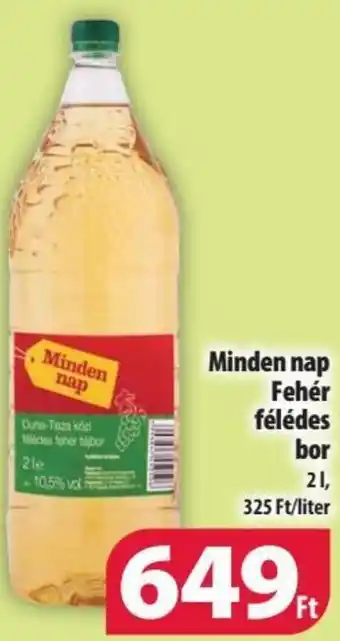 Coop Minden nap Fehér félédes bor 2 l ajánlat