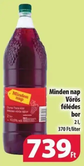 Coop Minden nap Vörös félédes bor 2 l ajánlat