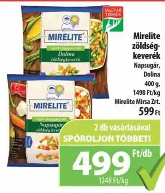 Coop Mirelite zöldség- keverék 400 g ajánlat