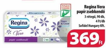 Coop Regina Vera papír zsebkendő 90 db ajánlat
