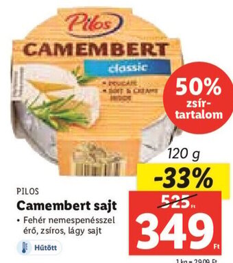 Lidl Pilos Camembert sajt 120 g ajánlat