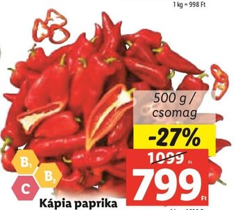 Lidl Kápia paprika 500 g ajánlat