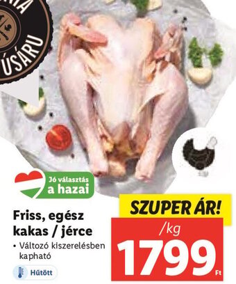 Lidl Friss, egész kakas / jérce 1 kg ajánlat