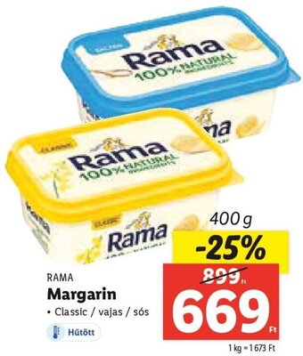 Lidl Rama Margarin 400 g ajánlat