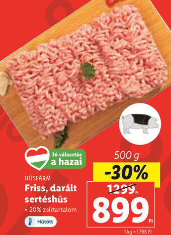 Lidl Húsfarm Friss, darált sertéshús 500 g ajánlat