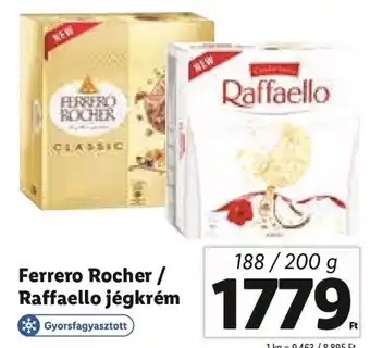 Lidl Ferrero Rocher / Raffaello jégkrém 188 / 200 g ajánlat