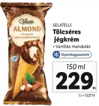 Lidl Gelatelli Tölcséres jégkrém 150 ml ajánlat