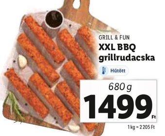 Lidl Grill&Fun XXL bbq grillrudacska 680 g ajánlat