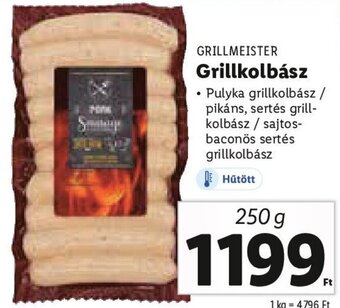 Lidl Grillmeister Grillkolbász 250 g ajánlat