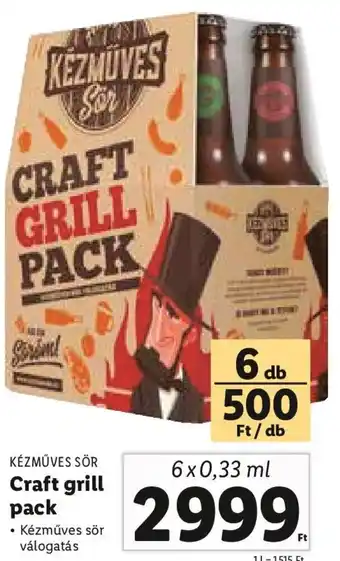Kézműves Sör Craft grill pack 6 x 0,33 ml