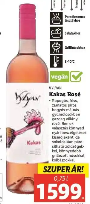 Lidl Vylyan Kakas rosé 0,75 l ajánlat