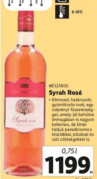Lidl Mészáros Syrah rosé 0,75 l ajánlat