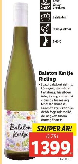 Lidl Balaton Kertje Rizling 0,75 l ajánlat